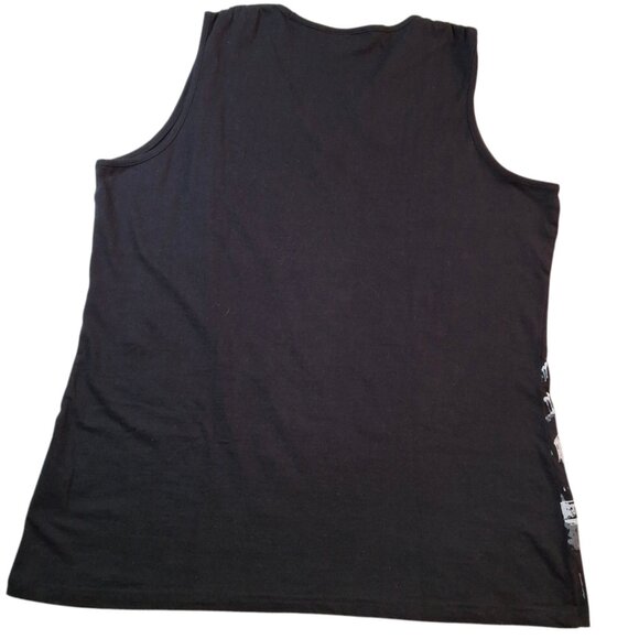 Plus Size XXL Graphic Pattern Rhinestone Boho Women's Rock Star Tank Top - Picture 3 of 6